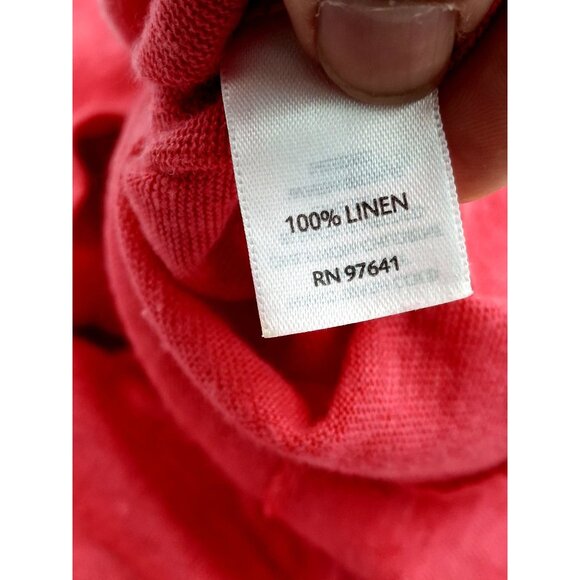 J. Jill Womens Sleeveless Lightweight Red Linen Tank Top Size M - Picture 6 of 9